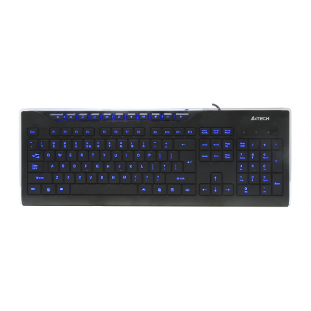 A4tech multimediální klávesnice KD-800L modře podsvícená, CZ/ US, USB