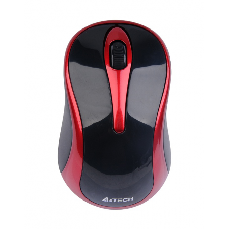 A4tech G3-280N-2, V-Track, bezdrátová optická myš, 2.4GHz, 10m dosah, červená